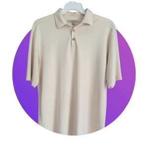 Tommy Bahama Light Tan Polo Shirt Size L